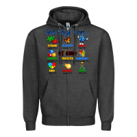 Charcoal Heather god says i am autism Zipper Hoodie - Artiststas