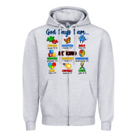 God Says I Am Autism Zipper Hoodie | Teevron