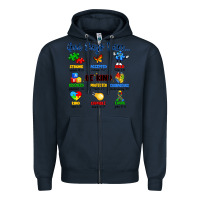 Navy god says i am autism Zipper Hoodie - Artiststas