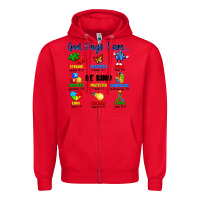 Red god says i am autism Zipper Hoodie - Artiststas
