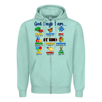 Seafoam god says i am autism Zipper Hoodie - Artiststas