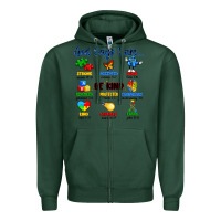 Sports Green god says i am autism Zipper Hoodie - Artiststas