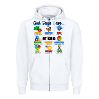 White god says i am autism Zipper Hoodie - Artiststas