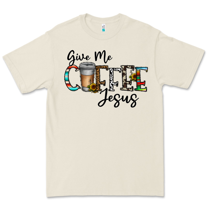 Give Me Coffee Jesus Premium Tee by CowhideDigitalArt | Teevron