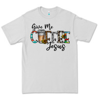 Dove Grey give me coffee jesus Premium Tee - CowhideDigitalArt