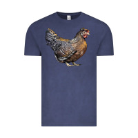 Vintage Denim Cream Legbar Chicken Vintage Tee - LillyAllenDesigns