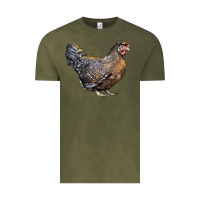 Vintage Olive Cream Legbar Chicken Vintage Tee - LillyAllenDesigns
