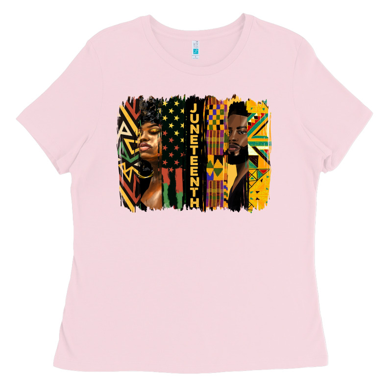 Juneteenth Brush Stroke Ladies Tee by HRA Design Shop | Teevron