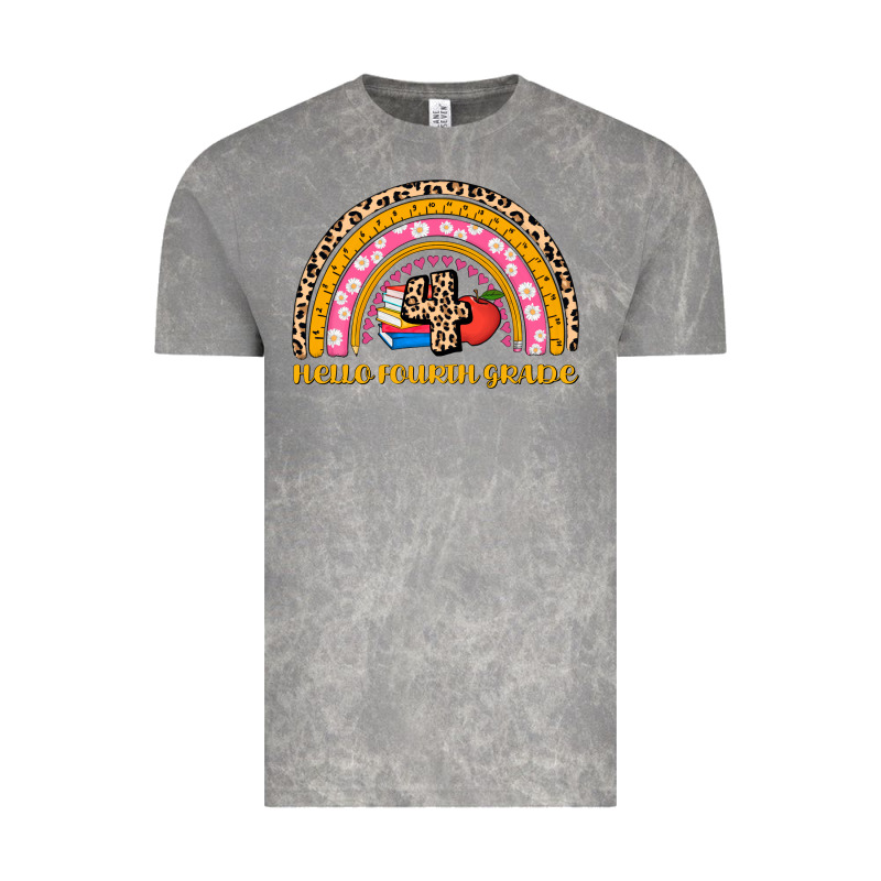 Back To School Rainbow Hello Fourth Grade Vintage Tee by AdoDesignShop | Teevron