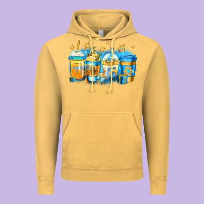 Hanukkah Coffee Vintage Hoodie Designed By Jasminsmagicworld