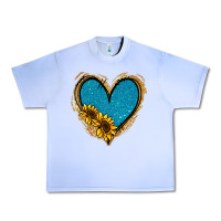 Grape Ice Gold Glitter Sunflower Blue Heart Urban Heavy Tee - Jasminsmagicworld