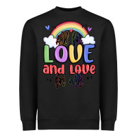 Black all for love and love for all Heavyweight Sweatshirt - MaliasSmallBusiness