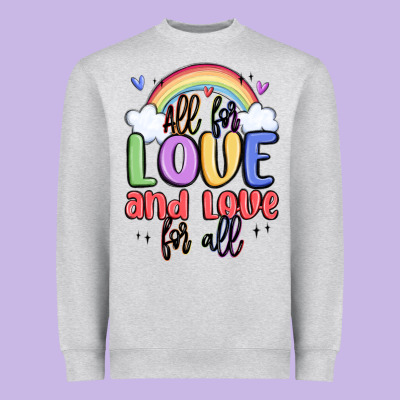 All For Love And Love For All Heavyweight Sweatshirt Designed By Maliassmallbusiness