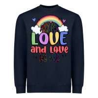 Navy all for love and love for all Heavyweight Sweatshirt - MaliasSmallBusiness