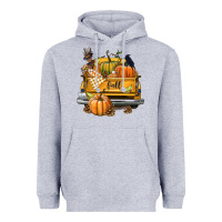 Heather Grey Fall Truck Heavyweight Hoodie - texasbilliewilder