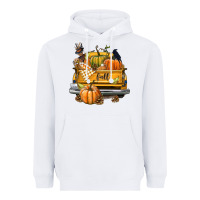 White Fall Truck Heavyweight Hoodie - texasbilliewilder