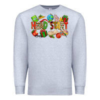 Heather Grey christmas head start Premium Sweatshirt - texasbilliewilder