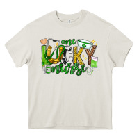 Cream st patricks day one lucky nurse Heavy Core Tee - Neo Western