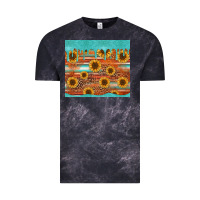 Cloud Black turquoise leopard distressed serape background tumbler Vintage Tee - Jasminsmagicworld