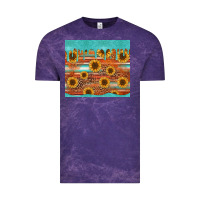Cloud Purple turquoise leopard distressed serape background tumbler Vintage Tee - Jasminsmagicworld