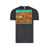 Vintage Black turquoise leopard distressed serape background tumbler Vintage Tee - Jasminsmagicworld
