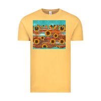 Vintage Mustard turquoise leopard distressed serape background tumbler Vintage Tee - Jasminsmagicworld