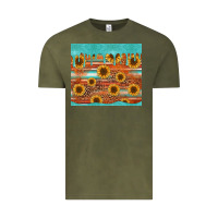 Vintage Olive turquoise leopard distressed serape background tumbler Vintage Tee - Jasminsmagicworld
