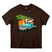 Chocolate Brown road trippin Heavy Core Tee - BarkalooDesign