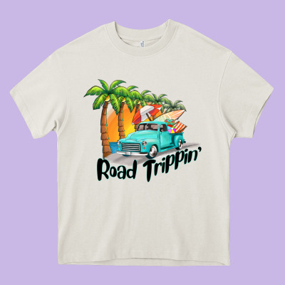 Road Trippin Heavy Core Tee Designed By Barkaloodesign
