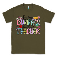 Army Green every bunny's favorite teacher Classic Tee - MaliasSmallBusiness