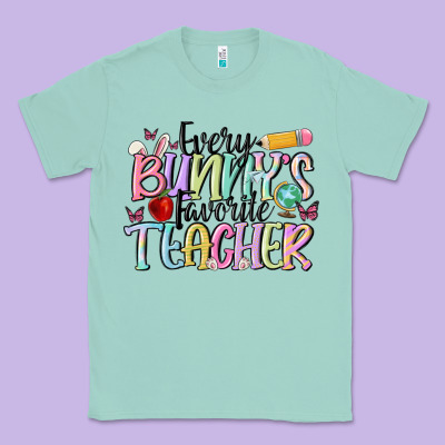 Every Bunny's Favorite Teacher Classic Tee Designed By Maliassmallbusiness