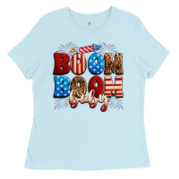 Baby Blue Boom boom baby Ladies Tee - Neo Western
