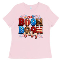 Bubblegum Pink Boom boom baby Ladies Tee - Neo Western