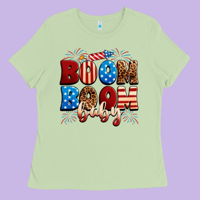Boom Boom Baby Ladies Tee Designed By Neo Western