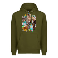 Army Green Happy Easter Day Rodeo Premium Hoodie - HowdyJamesFarm