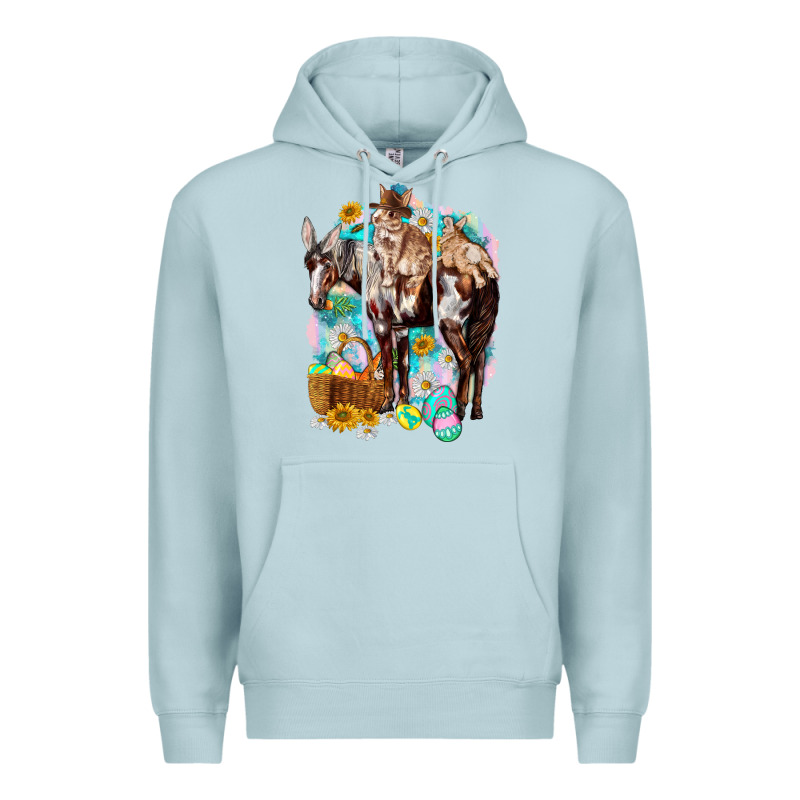 Happy Easter Day Rodeo Premium Hoodie by HowdyJamesFarm | Teevron