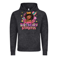 Vintage Black birthday princess with afro girl Vintage Hoodie - NancyCooperArtShop