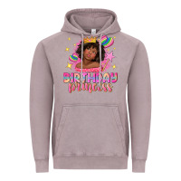 Vintage Zinc birthday princess with afro girl Vintage Hoodie - NancyCooperArtShop