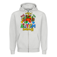 Dove Grey accept understand love autism awareness Zipper Hoodie - Artiststas