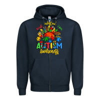 Navy accept understand love autism awareness Zipper Hoodie - Artiststas