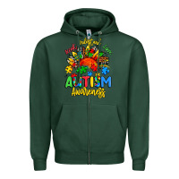 Sports Green accept understand love autism awareness Zipper Hoodie - Artiststas