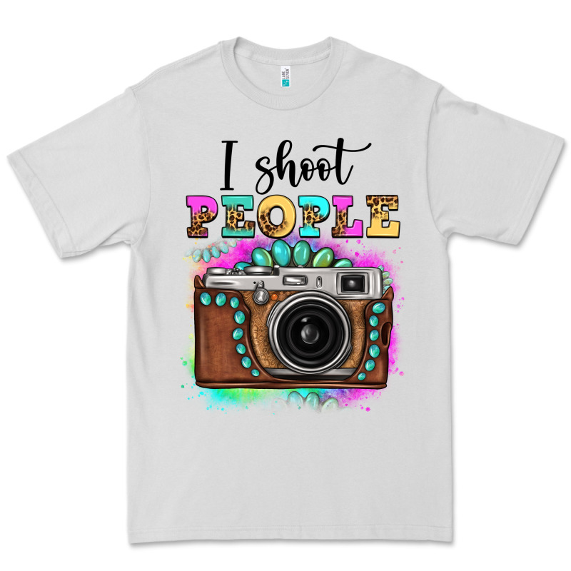 I Shoot People Tie Dye Gemstone Vintage Camera Premium Tee by FaDigitalArtStudio | Teevron