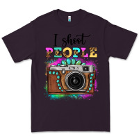 Plum i shoot people tie dye gemstone vintage camera Premium Tee - FaDigitalArtStudio
