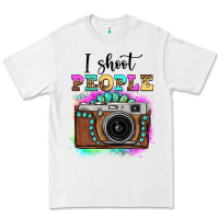 White i shoot people tie dye gemstone vintage camera Premium Tee - FaDigitalArtStudio