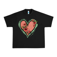 Black Pink Glitter Floral Heart Urban Heavy Tee - Jasminsmagicworld