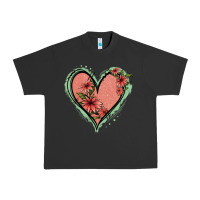 Pigment Black Pink Glitter Floral Heart Urban Heavy Tee - Jasminsmagicworld