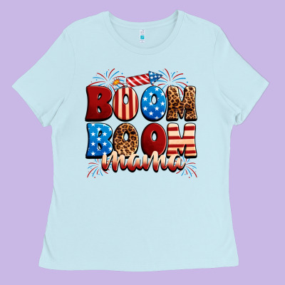 Boom Boom Mama Ladies Tee Designed By Neo Western