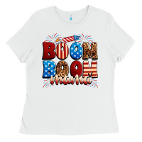 White Boom boom mama Ladies Tee - Neo Western