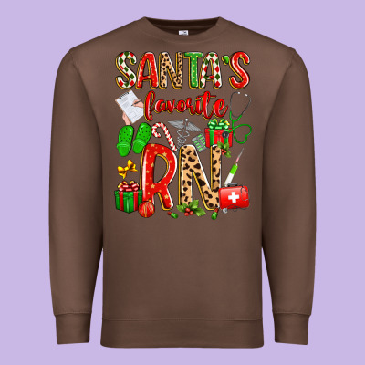 Santa's Favorite Rn Premium Sweatshirt Designed By Texasbilliewilder