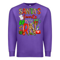 Purple santa's favorite RN Premium Sweatshirt - texasbilliewilder
